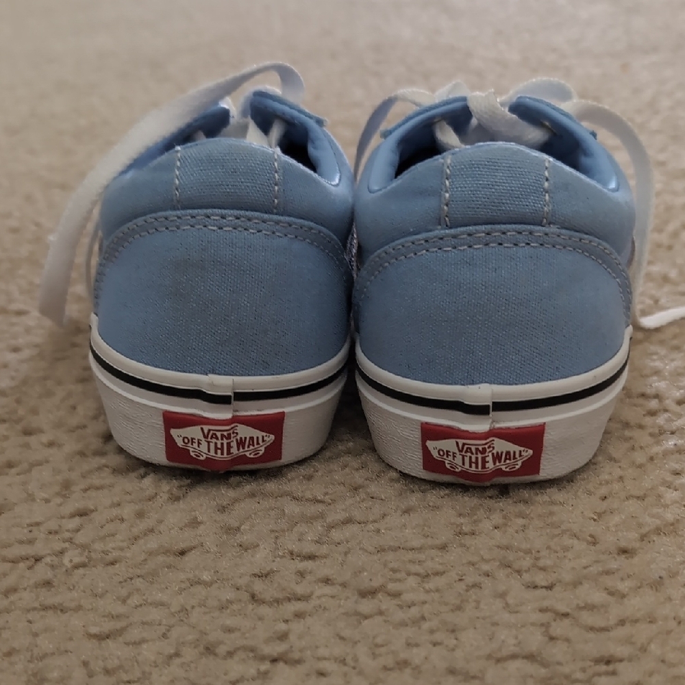 Vans Blue and White Sneakers Classic Skate Style - Picture 3 of 5